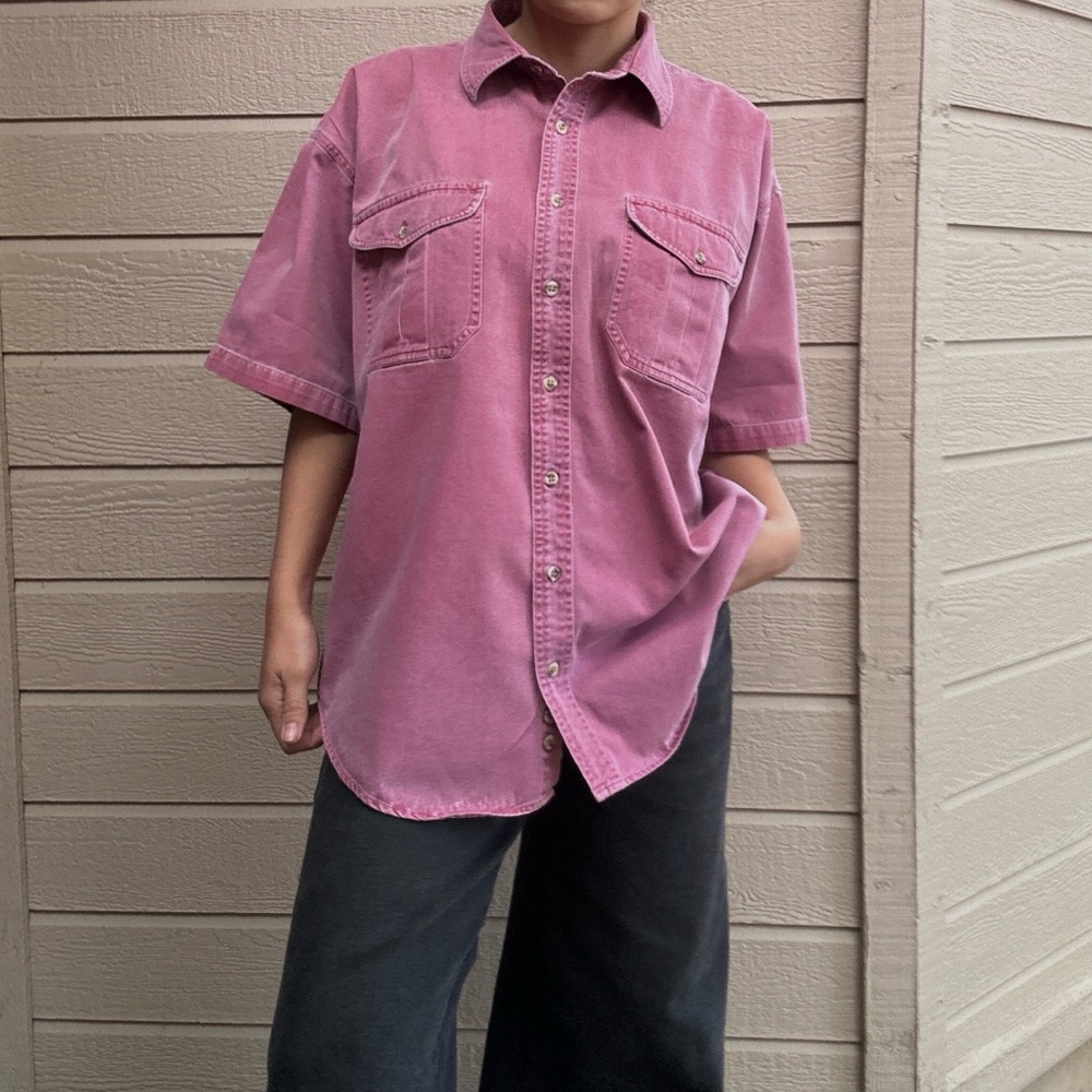 Vintage St. JOHN’S BAY short sleeve button down shirt